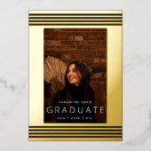 ゴールド箔プレス |フレーム大学院のお知らせ 箔招待状 (正面)