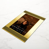 ゴールド箔プレス |フレーム大学院のお知らせ 箔招待状 (回転した状態)