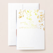 ゴールド箔ホリーすてきクリスマスインサイド 箔カード (裏面封筒付き)