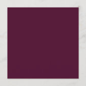 ゴールド箔ワインレッド ヴィンテージ ボタニカル セーブ・ザ・デート (裏面)