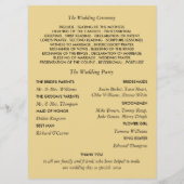 ゴールド箔効果幾何学スタイルの結婚式 プログラム (裏面)