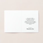 ゴールド箔悔やみや弔慰サンキューカード(クロス付) 箔カード (内部)