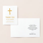 ゴールド箔悔やみや弔慰サンキューカード(クロス付) 箔カード (ディスプレー)