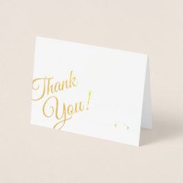 ゴールド箔押しL33 Script Thank you 箔カード