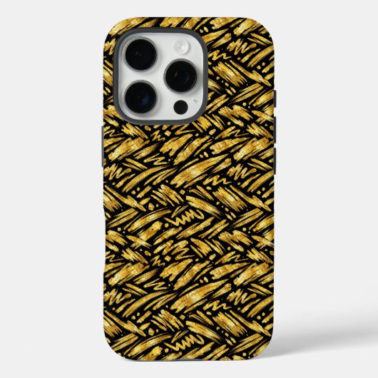 ゴールド箔抽象パターン Case-Mate iPhoneケース (裏面)