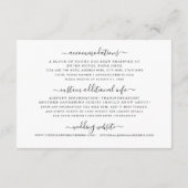 ゴールド箔調 世界地図 ホテル 旅行情報 エンクロージャーカード (裏面)