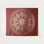 ゴールド箔 ソーラーマンダラ ウォールタペストリー オーダーメイドカラー (正面(横))