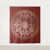 ゴールド箔 ソーラーマンダラ ウォールタペストリー オーダーメイドカラー (正面)