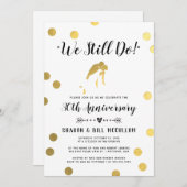 ゴールド箔 私たちはいまだに愛を誓う | 結婚30周年記念 招待状 (正面/裏面)