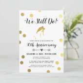 ゴールド箔 私たちはいまだに愛を誓う | 結婚30周年 招待状 (スタンド正面)