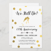 ゴールド箔 私たちはいまだに愛を誓う | 60周年結婚記念日 招待状 (正面/裏面)