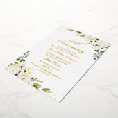 ゴールド箔 花 50周年記念箔押し招待状 箔招待状 (回転した状態)