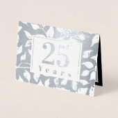 ゴールド箔 25周年 結婚式招待状 箔カード (正面)