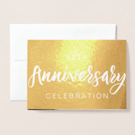 ゴールド箔 50周年パーティー招待状 箔カード
