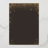 ゴールド箔 50周年 グリッター シャンパン 結婚記念日 箔招待状 (裏面)