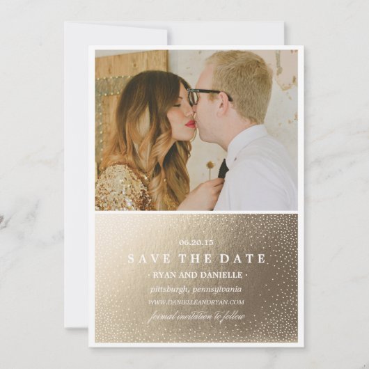 ゴールド箔 SAVE THE DATE お知らせ セーブザデート (正面)