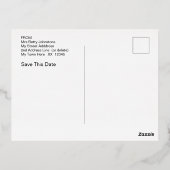 ゴールド箔 Save The Date ポストカード (裏面)