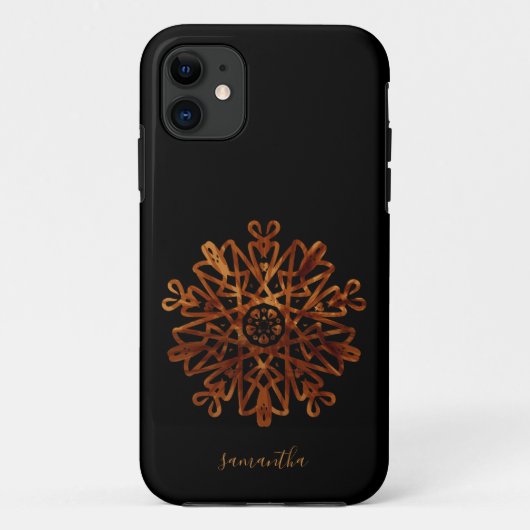 ゴールド装飾のカスタム署名 Case-Mate iPhoneケース (裏面)