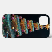 ゴールド装飾のクリスマスツリーの華やかなデザイン Case-Mate iPhoneケース (裏面 (横))