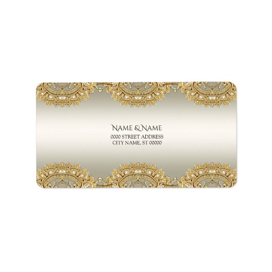 ゴールド装飾アドレスラベル ラベル (正面)