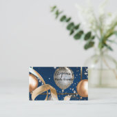 ゴールド風船 ネイビーブルー パーティー イベントプランナー 名刺 (スタンド正面)