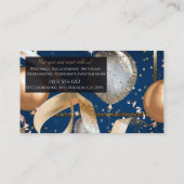 ゴールド風船 ネイビーブルー パーティー イベントプランナー 名刺 (裏面)