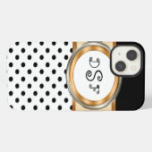 ゴールド高級モノグラム iPhoneケース (裏面横)