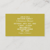 ゴールド鹿の森 クリスマスパーティー チケット招待 エンクロージャーカード (裏面)