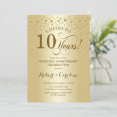 ゴールド10周年記念祝賀会招待状 招待状 (スタンド正面)