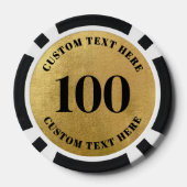 ゴールド100番組 ポーカーチップ (裏面)