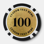 ゴールド100 番号入り ポーカーチップ (裏面)