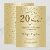 ゴールド20周年記念祝賀会招待状 招待状 (正面/裏面)