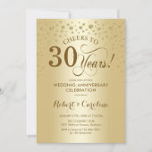 ゴールド30周年記念祝賀会招待状 招待状 (正面)