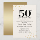 ゴールド50周年ウェディングパーティー招待状 招待状 (正面/裏面)