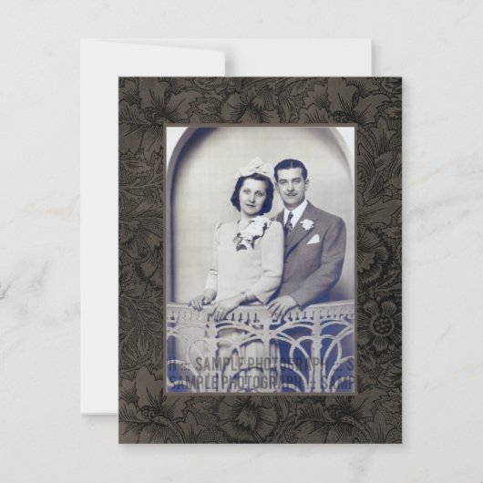 ゴールド50周年ゴールドアニバーサリー パーティー フォト 招待状 (正面)