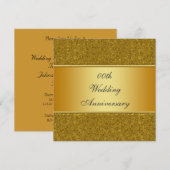 ゴールド50周年結婚記念日パーティー招待状 招待状 (正面/裏面)