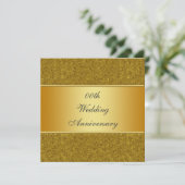 ゴールド50周年結婚記念日パーティー招待状 招待状 (スタンド正面)