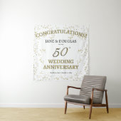 ゴールド50周年結婚記念日パーティー タペストリー (インサイチュ)