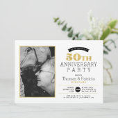ゴールド50周年結婚記念日写真招待状 招待状 (スタンド正面)