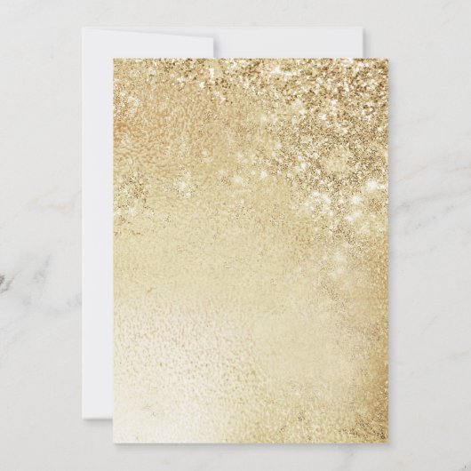 ゴールド50周年結婚記念日写真 招待状 (裏面)