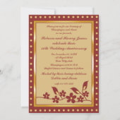 ゴールド50周年結婚記念日招待状 招待状 (裏面)