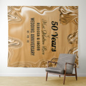 ゴールド50周年結婚記念日 タペストリー (インサイチュ(横))