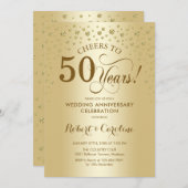 ゴールド50周年記念祝賀会招待状 招待状 (正面/裏面)