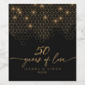 ゴールド50周年記念ID1165 ワインラベル (シングルラベル)