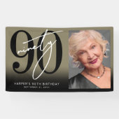 ゴールド90歳の誕生日パーティー 横断幕 (横)