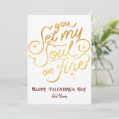 ゴールド あなたは私の魂に火をつけた バレンタイン アニバーサリー シーズンカード (スタンド正面)