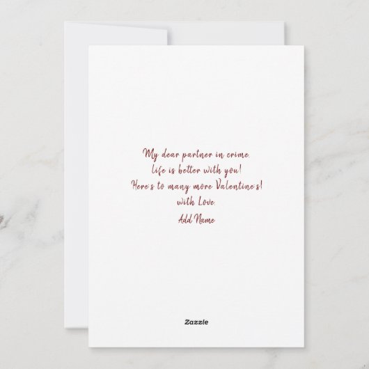 ゴールド あなたは私の魂に火をつけた バレンタイン アニバーサリー シーズンカード (裏面)