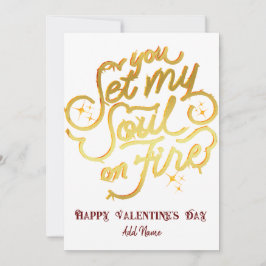 ゴールド あなたは私の魂に火をつけた バレンタイン アニバーサリー シーズンカード