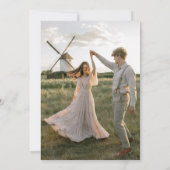 ゴールド お祝い一緒に カップルシャワー フォト 招待状 (裏面)