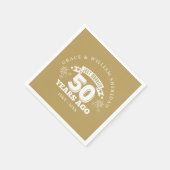 ゴールド ちょうど結婚50周年 スタンダードカクテルナプキン (角)